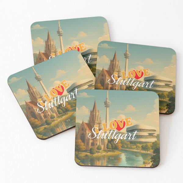 Item preview, Greetings from STUTTGART GERMANY - Modern Colorful City View designed and sold by Earth Celebration Designs.