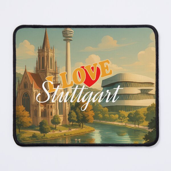 Item preview, Greetings from STUTTGART GERMANY - Modern Colorful City View designed and sold by Earth Celebration Designs.
