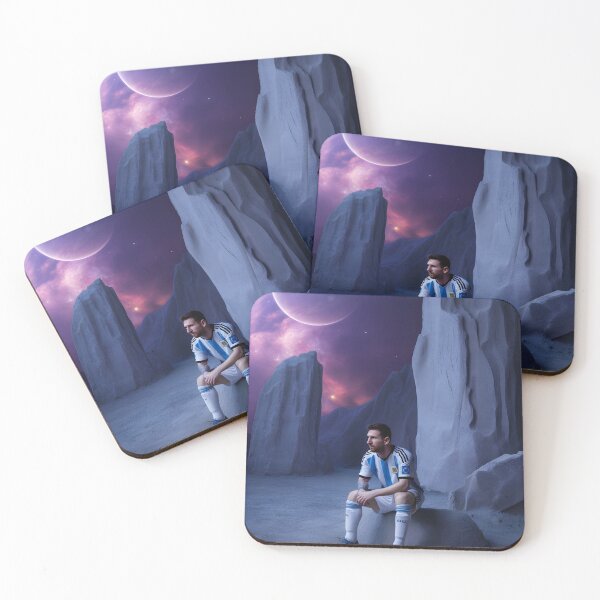 Item preview, Lionel Messi Contemplating Amid an Alien Landscape designed and sold by matek133.
