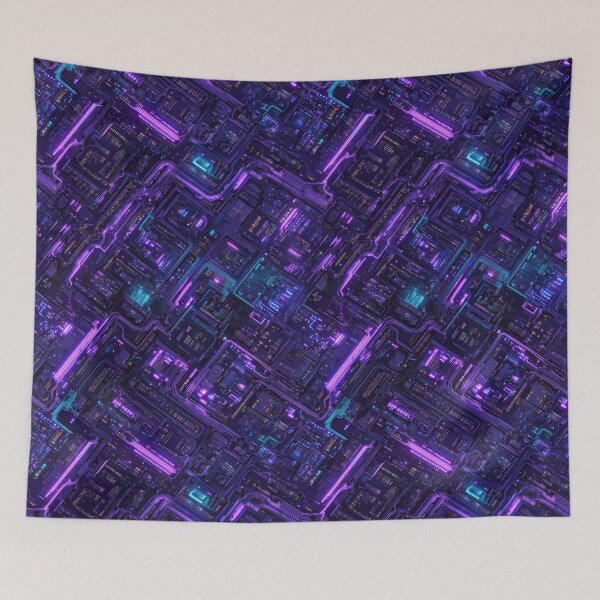 Item preview, Neon Circuitry Futuristic Pattern designed and sold by DarklingAnubiss.