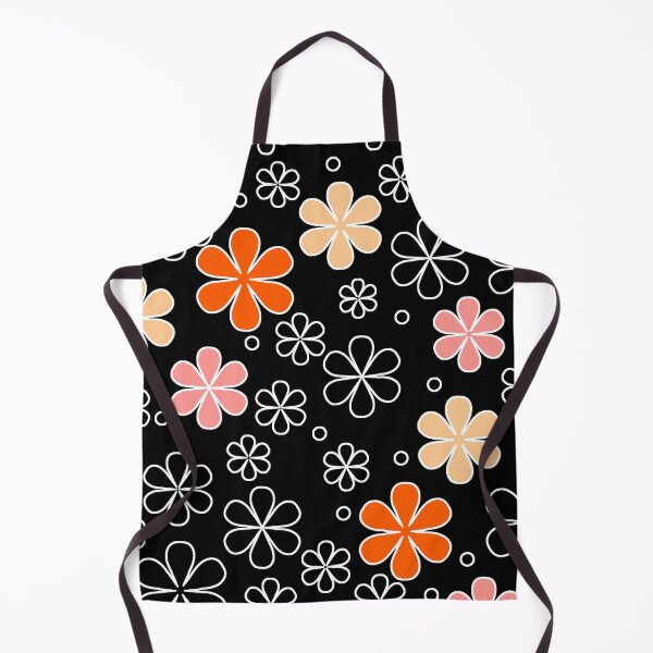 Item preview, Daisy Toss Orange Pinks Seamless Repeat designed and sold by Sharon Schwalbe.