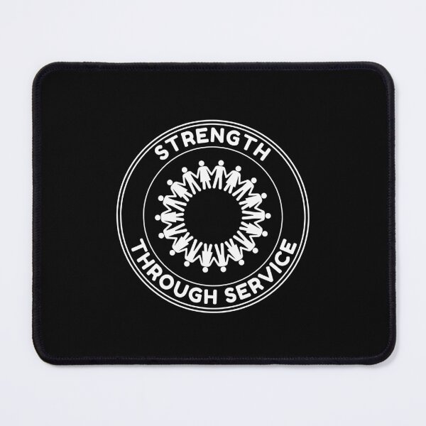 Item preview, Strength Through Service White Text - Inspirational Volunteer Quote Design designed and sold by Social Justice Designs & Art.