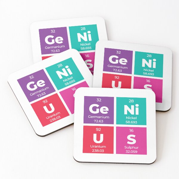 Item preview, Genius Periodic Table Square Design – Science Gift for Geeks, Students & Teachers designed and sold by Rodney's Marketplace.