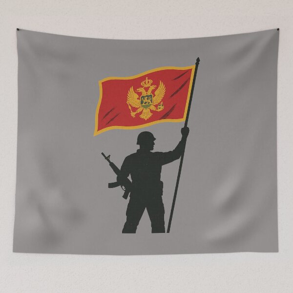 Item preview, Montenegrin Pride – Patriot Silhouette with Flag designed and sold by Mood Printz.