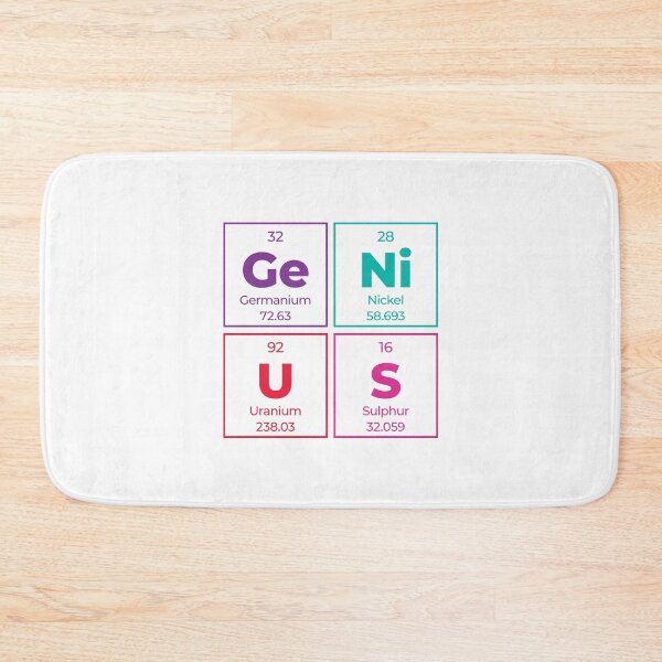 Item preview, Genius Periodic Table Outline Square Design – Minimalist Science Gift for Geeks designed and sold by Rodney's Marketplace.