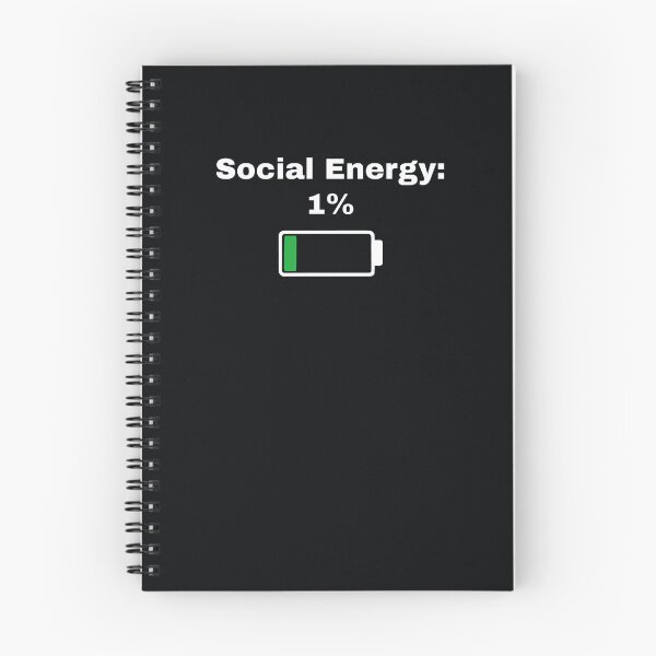 Item preview, Instantly Clear Message of Social Exhaustion – Battery at 1% designed and sold by SplashTastic.