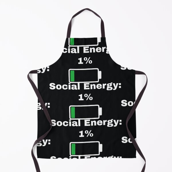Item preview, Instantly Clear Message of Social Exhaustion – Battery at 1% designed and sold by SplashTastic.