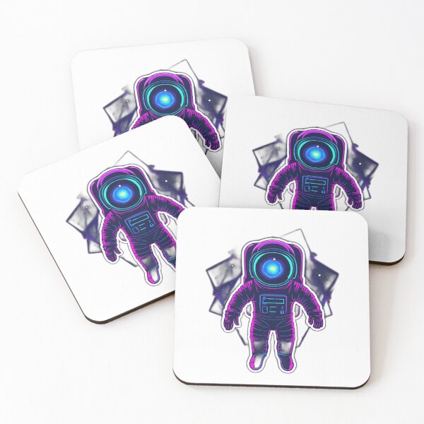 Item preview, Surreal Astronaut Galaxy Spiral – Minimalist Neon Space Vector Design for T-Shirts & Stickers designed and sold by Mohamed3135.