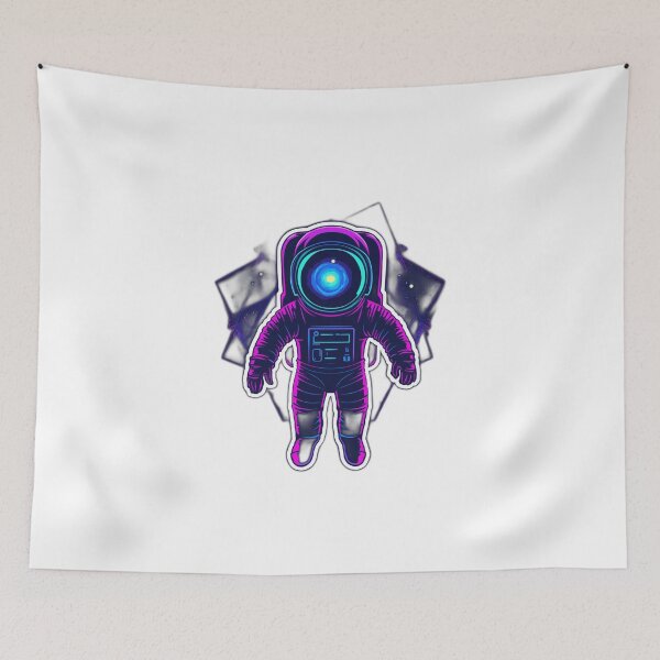 Item preview, Surreal Astronaut Galaxy Spiral – Minimalist Neon Space Vector Design for T-Shirts & Stickers designed and sold by Mohamed3135.