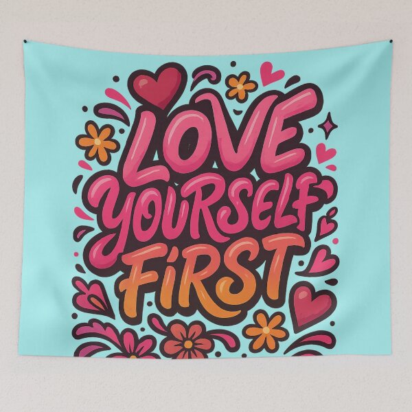 Item preview, Love Yourself First – Self Love Motivational Quote designed and sold by RedHow.