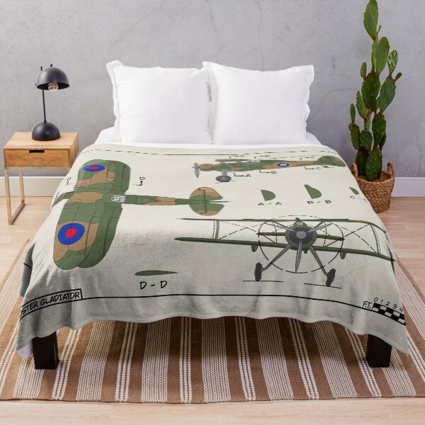 Item preview, Gloster Gladiator WW2 Biplane Fighter Color Diagrams designed and sold by MilitaryMart.