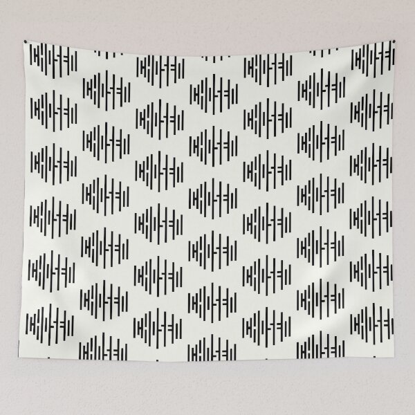 Item preview, Chosen - Inspiring Christian simple minimal black sound pattern vertical optical illusion lines white designed and sold by ZechJohnRB.