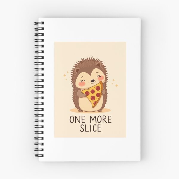 Artikelvorschau, Igel One More Slice Pizza Essen Hamburger süßes Geburtstagsgeschenk entworfen und verkauft von CheeseBlueprint.