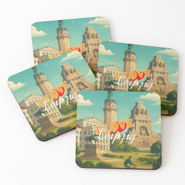 Item preview, Greetings from LEIPZIG GERMANY - Modern Colorful City View designed and sold by Earth Celebration Designs.