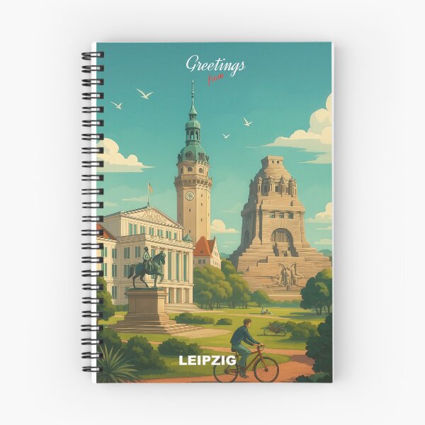 Item preview, Greetings from LEIPZIG GERMANY - Modern Colorful City View designed and sold by Earth Celebration Designs.