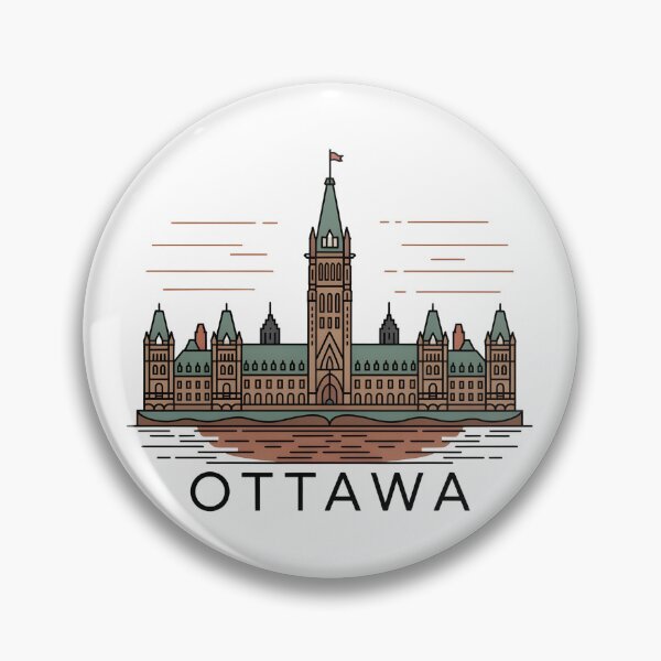 Item preview, OTTAWA City Skyline – Minimalist Earthy Travel Souvenir Design designed and sold by Paper Drip.