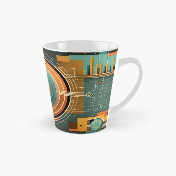 Item preview, Big data abstract visualization geometric concept in retro color palette. Infographic style illustration. AI Generative content designed and sold by dvoevnore.