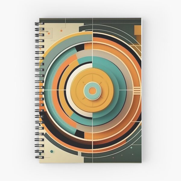 Item preview, Big data abstract visualization geometric concept in retro color palette. Infographic style illustration. AI Generative content designed and sold by dvoevnore.