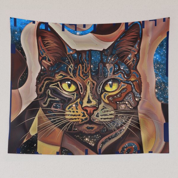 Item preview, Cosmic Cat – Surreal Galaxy Art designed and sold by MerchYouSearch.