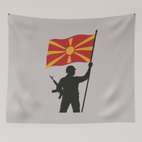 Item preview, Macedonian Patriot – Silhouette with Flag designed and sold by Mood Printz.