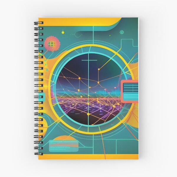 Item preview, Big data abstract visualization concept in retro color palette. Infographic style illustration. AI Generative content designed and sold by dvoevnore.