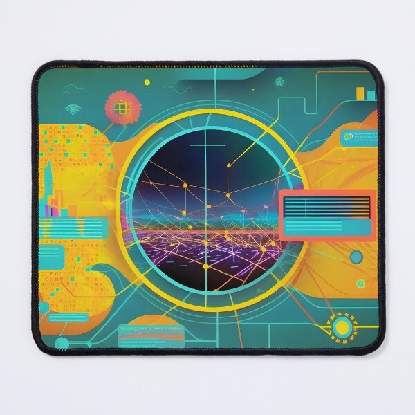 Item preview, Big data abstract visualization concept in retro color palette. Infographic style illustration. AI Generative content designed and sold by dvoevnore.