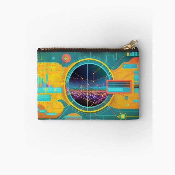 Item preview, Big data abstract visualization concept in retro color palette. Infographic style illustration. AI Generative content designed and sold by dvoevnore.