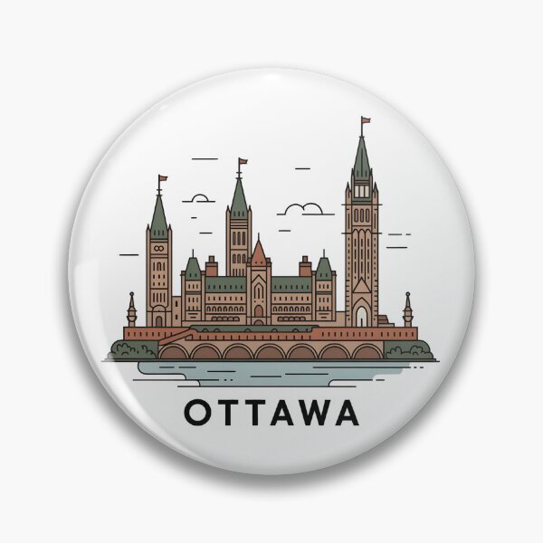 Item preview, OTTAWA City Skyline – Minimalist Earthy Travel Souvenir Design designed and sold by Paper Drip.