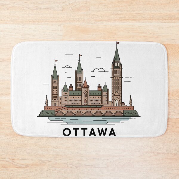 Item preview, OTTAWA City Skyline – Minimalist Earthy Travel Souvenir Design designed and sold by Paper Drip.