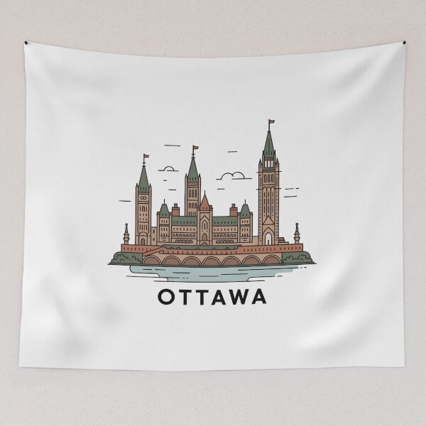 Item preview, OTTAWA City Skyline – Minimalist Earthy Travel Souvenir Design designed and sold by Paper Drip.