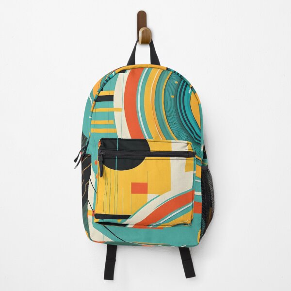Item preview, Big data abstract geometrical visualization concept in retro color palette. Vertical stories format template. AI Generative content designed and sold by dvoevnore.