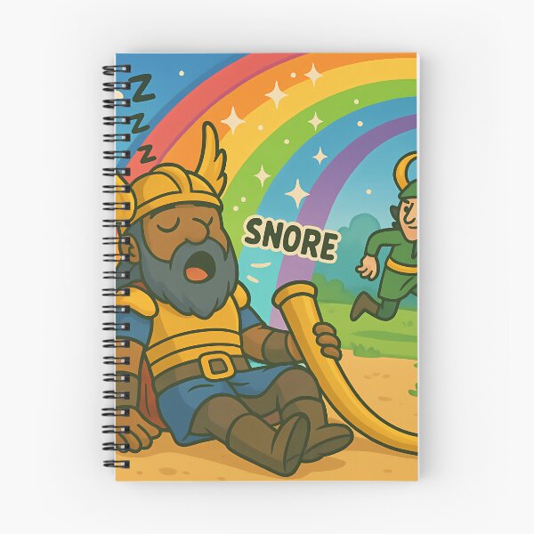 Item preview, Heimdall Asleep on Watch – Funny Norse Cartoon designed and sold by NorseDrip.