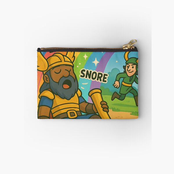 Item preview, Heimdall Asleep on Watch – Funny Norse Cartoon designed and sold by NorseDrip.
