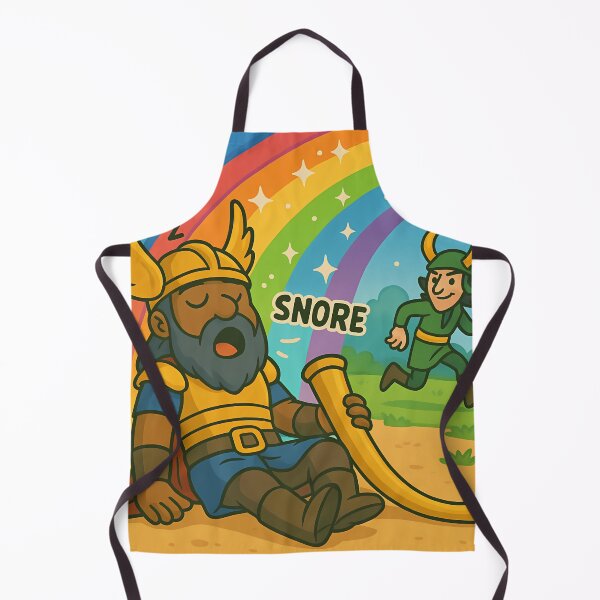 Item preview, Heimdall Asleep on Watch – Funny Norse Cartoon designed and sold by NorseDrip.