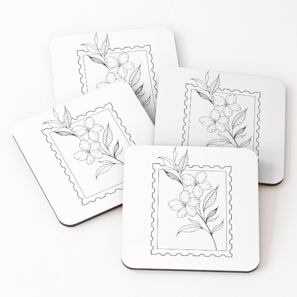 Item preview, Floral Postage Stamp Illustration designed and sold by Nojom-.
