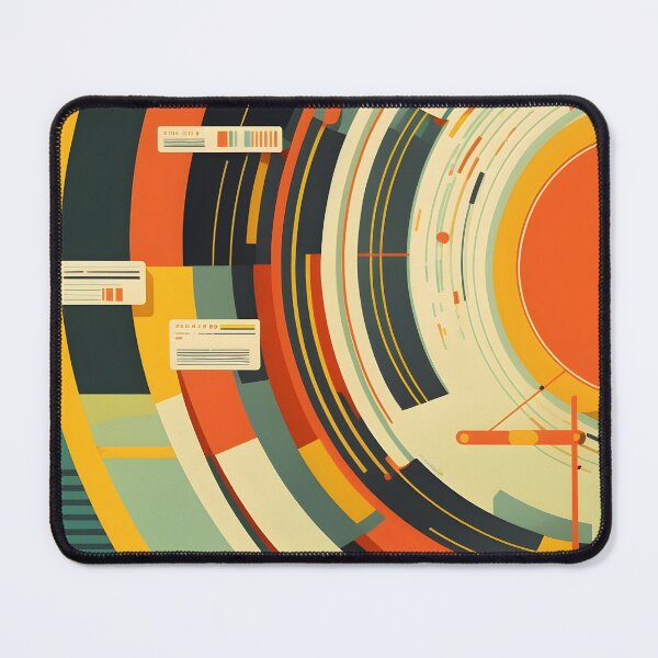 Item preview, Big data abstract geometrical visualization concept in retro color palette. Vertical stories format template. AI Generative content designed and sold by dvoevnore.
