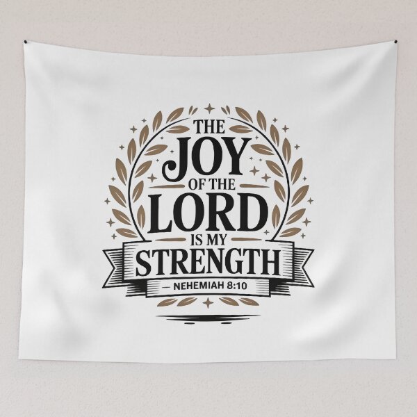 Item preview, Joy of the Lord Christian Bible Verse Art designed and sold by Zanigold.