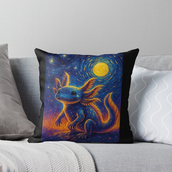 Artikelvorschau, Sternennacht Axolotl Van Gogh Stil Niedliche Amphibienkunst entworfen und verkauft von Rabhi01.