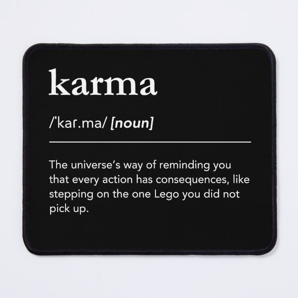 Item preview, Funny Karma Definition Bold White on Black Dictionary Style designed and sold by lagunaklein.
