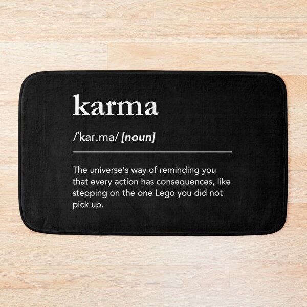 Item preview, Funny Karma Definition Bold White on Black Dictionary Style designed and sold by lagunaklein.