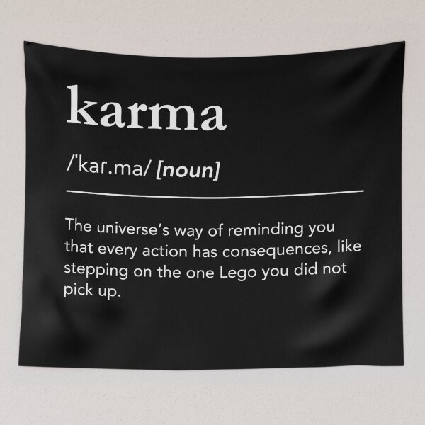 Item preview, Funny Karma Definition Bold White on Black Dictionary Style designed and sold by lagunaklein.