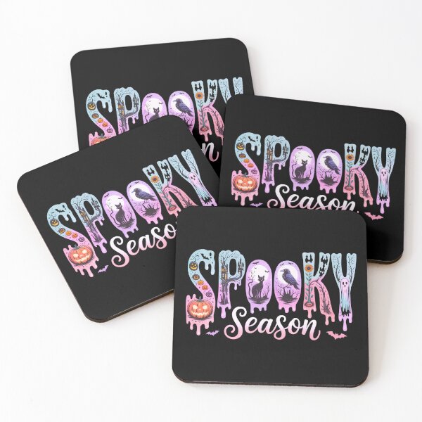 Item preview, Pastel Halloween Spooky Season Art – Cute Pumpkins, Black Cat, Black Bird & Ghost designed and sold by Twinkles-n-Tees.