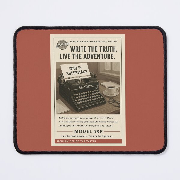 Item preview, Daily Planet Typewriter – “Write the Truth. Live the Adventure.” designed and sold by Lavoretty.