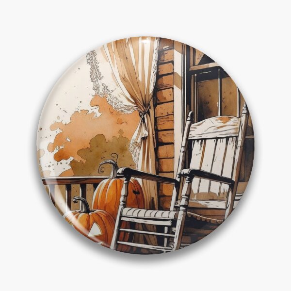 Item preview, Victorian Pumpkin Porch – Vintage Cottagecore Halloween designed and sold by Deezyned.