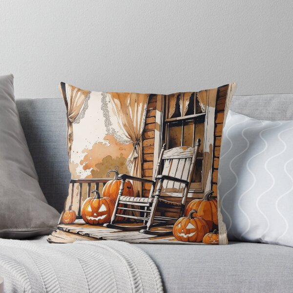 Item preview, Victorian Pumpkin Porch – Vintage Cottagecore Halloween designed and sold by Deezyned.