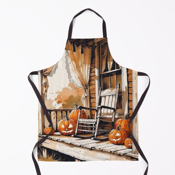 Item preview, Victorian Pumpkin Porch – Vintage Cottagecore Halloween designed and sold by Deezyned.