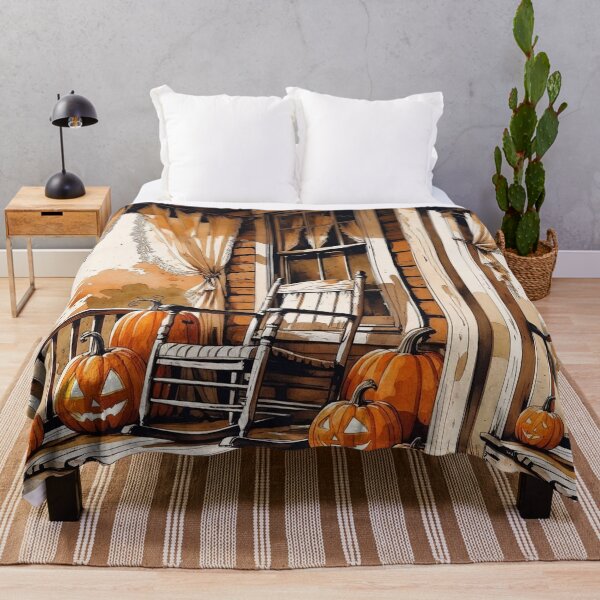 Item preview, Victorian Pumpkin Porch – Vintage Cottagecore Halloween designed and sold by Deezyned.