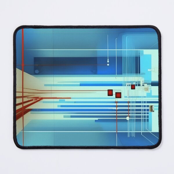 Item preview, Big data abstract geometry visualization concept background in Bauhaus retro style in red, blue and white colors. AI Generative content designed and sold by dvoevnore.