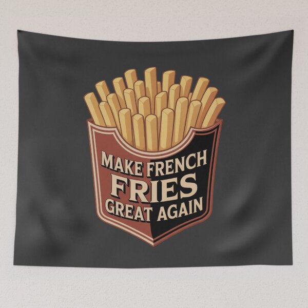 Aperçu de l'œuvre Redonnez à vos frites leur grandeur Design culinaire satirique créée et vendue par TeeGrit.