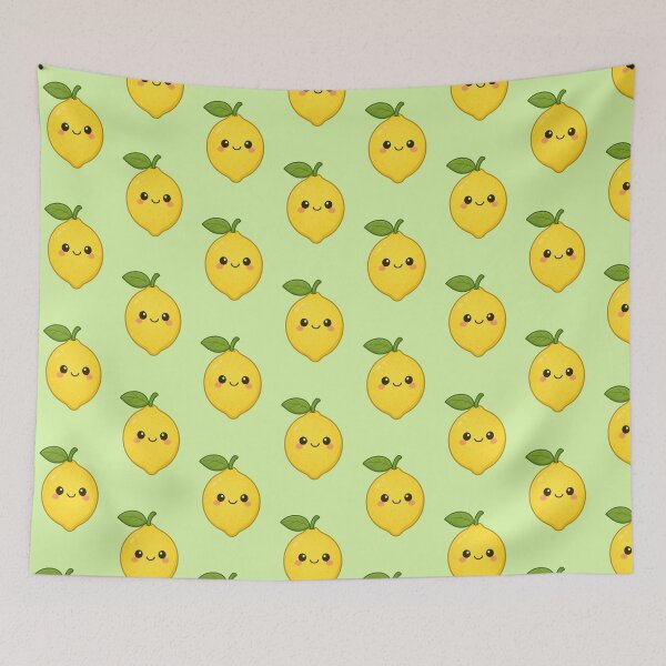 Artikelvorschau, Leuchtende Kawaii Zitrone | Süße Zitrusfrucht Illustration | Sommerliche Ästhetische Clipart & Sticker entworfen und verkauft von MakeMemoryStore.